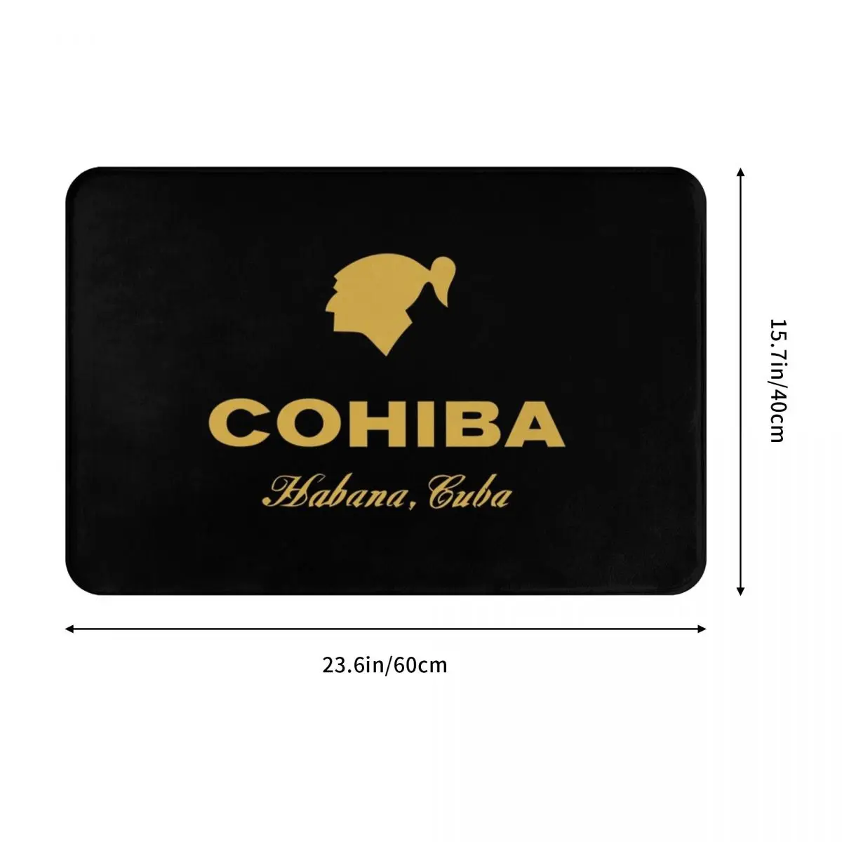 Cohiba Habana 쿠바 시가 미끄럼 방지 도어매트, 바닥 매트, 흡수성 매트, 카펫 러그, 주방 입구, 집 발코니, 풋패드 매트