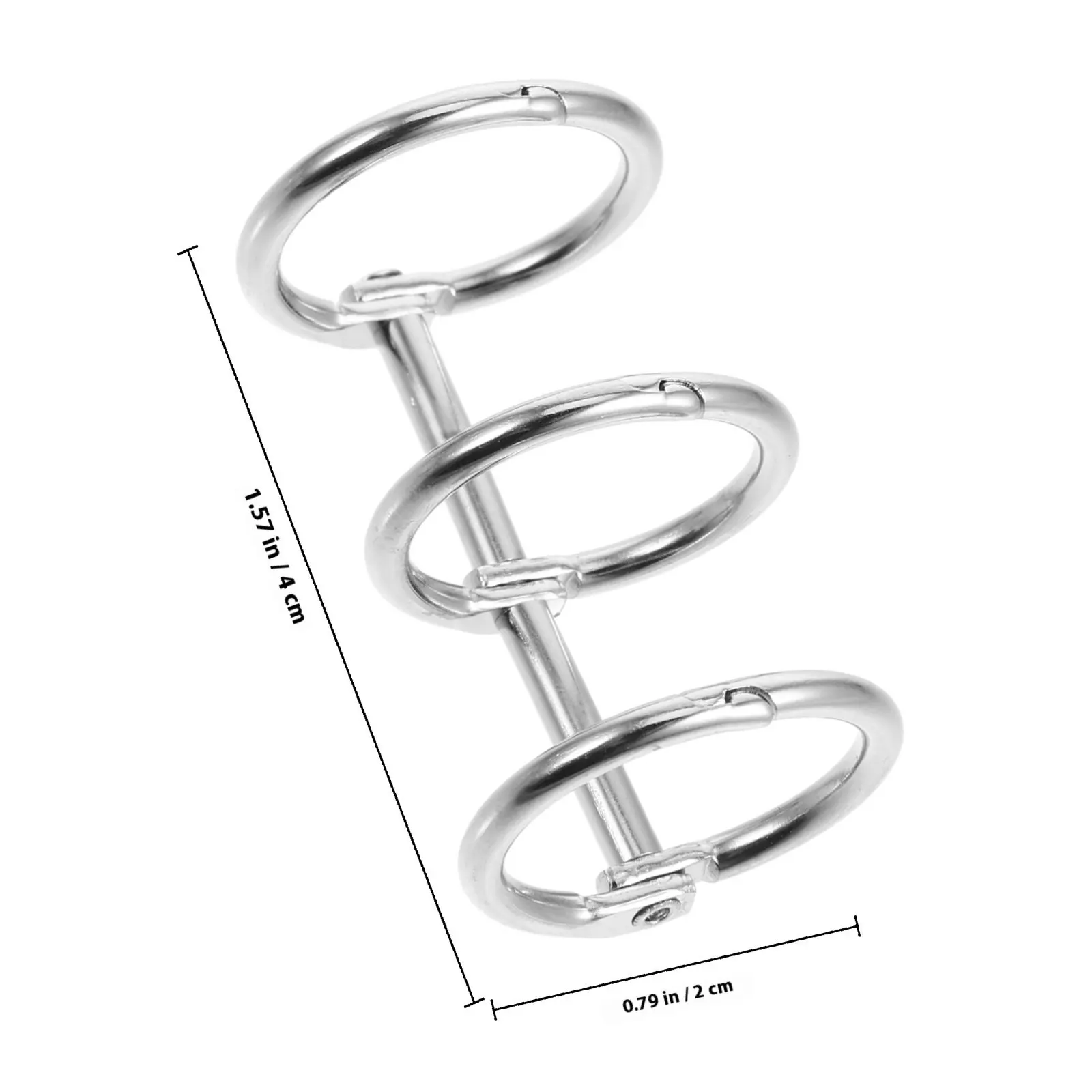 10Pcs 헤비 듀티 철제 캘린더 바인딩 링 3홀 개방형 북 링 정리용 DIY 프로젝트 플래시 카드 노트 카드 인덱스