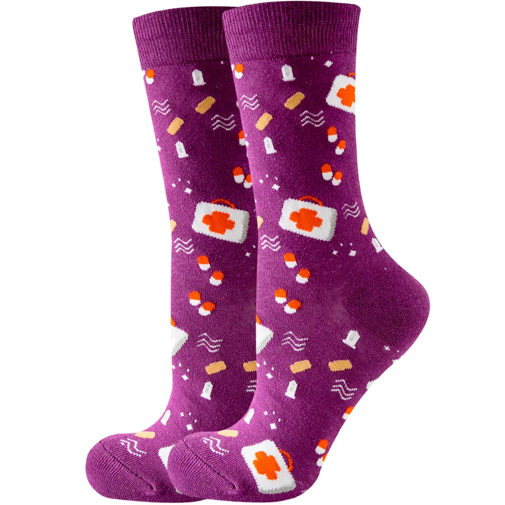 High-Quality Kawaii Cartoon Animal & Fruit Trendy Women's Socks - Harajuku Happy Collection
