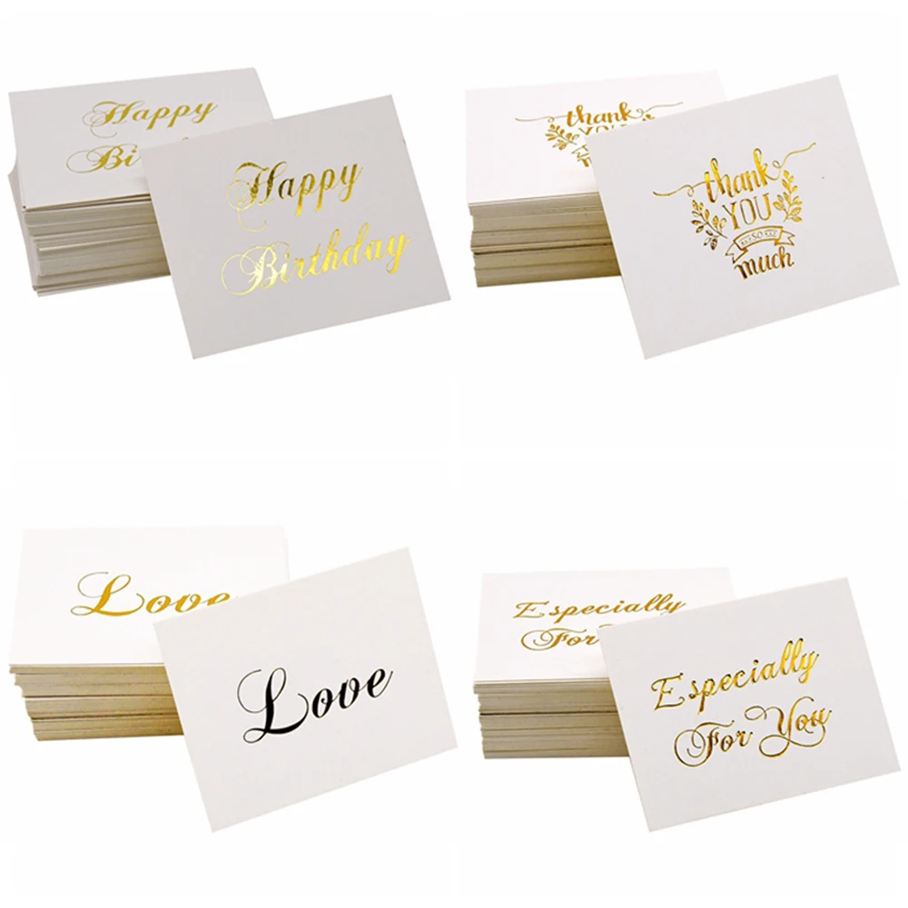 White Paper Card thank you Small Card Gift Decoration Writable 6x8cm Wedding Favors 10-30pcs greeting cards thank you cards