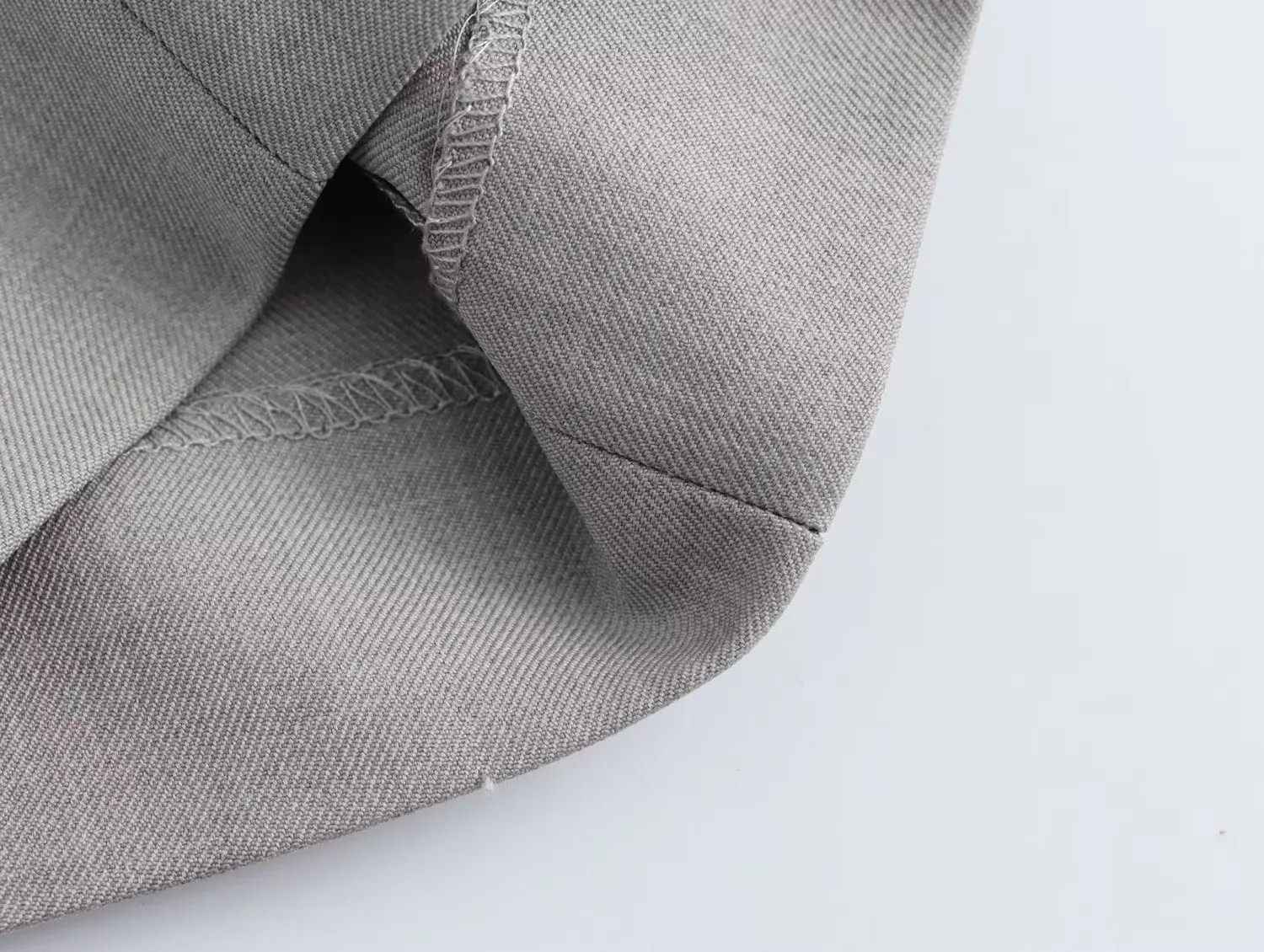 Withered French Casual Commuter Suit Pants High Waist Office Ladies Straight Barrel Grey Cropped Pants Women