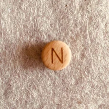  50pcs Natural Beech Wood Letter Beads Alphabet 