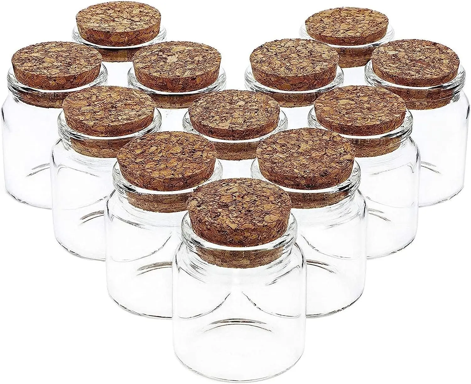 12Pack 50ml Small Glass Bottles Cork Stopper Mini Jars Lids DIY Crafts Party Favors Candy glass bottles mini glass bottles mini perfume bottles kitchen food storage jars