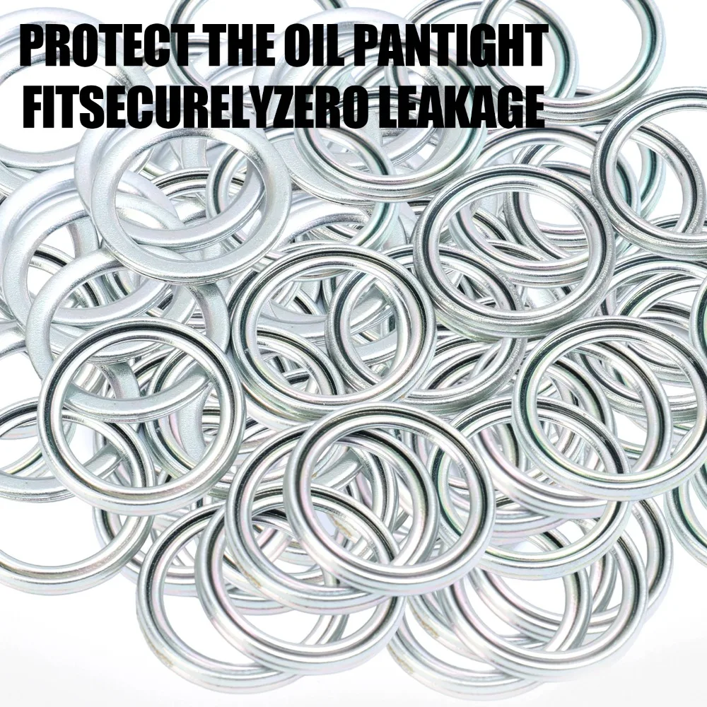 Iron Transmission Drain Plug Gasket Car Engine Oil Pan Plug Leakproof Sealing Washer 12157-10010 Replace Parts for Toyota Lexus Oil Drain Plug Gasket,Oil Drain Plug Seal Washer