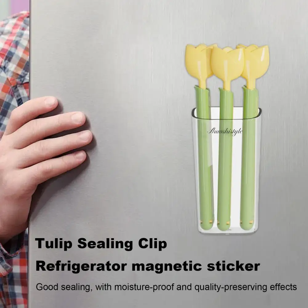 

Reusable Food Clip Sealing Clip for Bags Set of 5 Tulip Shape Food Bag Clips for Snack Milk Powder Storage for Kitchen
