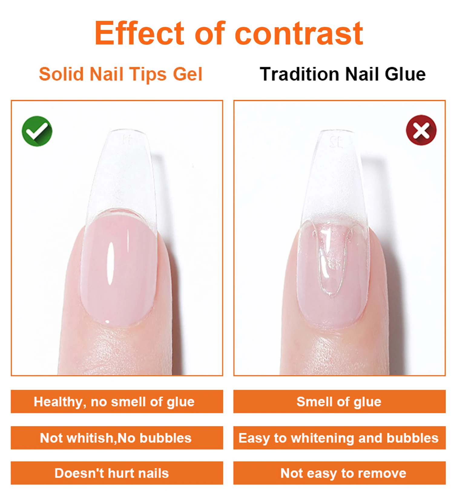 TWOING 8 g multifunktionales, festes Nagelspitzen-Gel – Antihaft-Handnagelgel, Strass-Gel für DIY-Maniküre zu Hause, langlebig – Detail 6