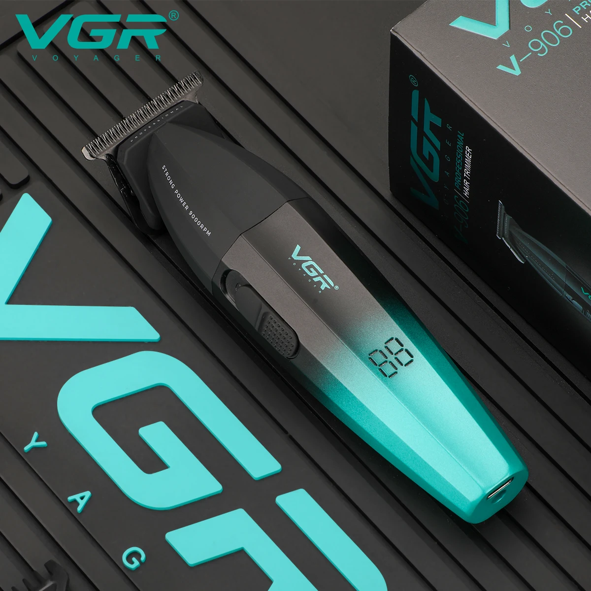 VGR Hair Clipper Cordless Hair Trimmer Professional Hair Cutting Machine Electric Clipper 9000 RPM Metal Clipper for Men V-906 5