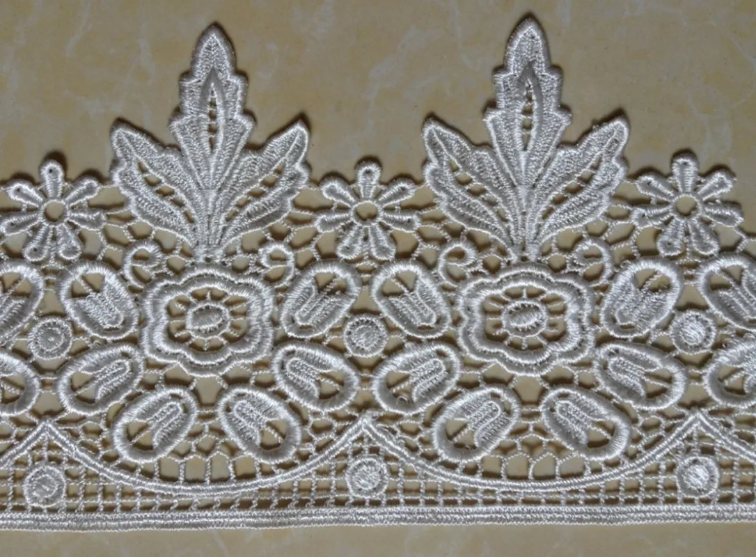 

16 см роскошные Водорастворимые Вышитые кружева с большими листьями, аксессуары для одежды и дома, xэри14329t