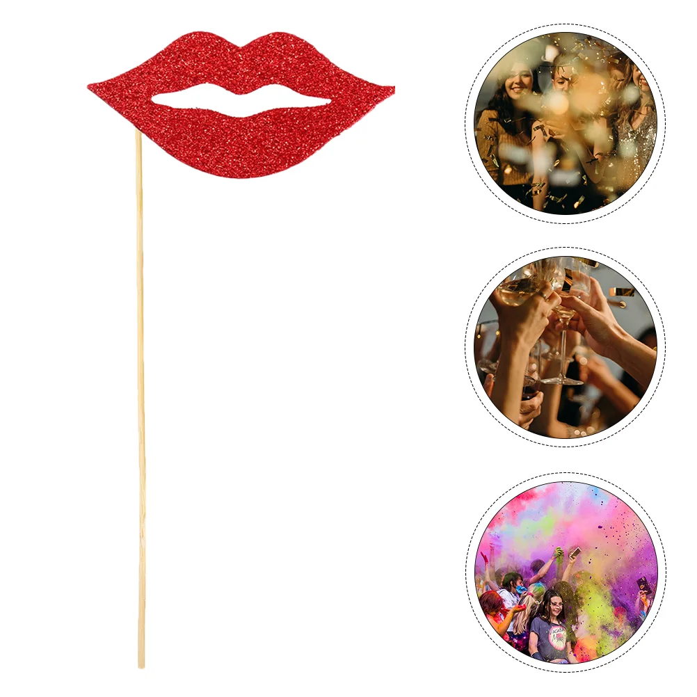 

40 Sets Wedding Party Lips Photo Prop Paper Lips Photo Prop Lip Decor Props