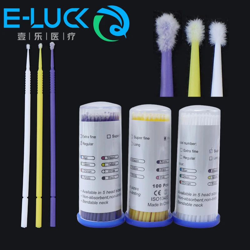 Micro Brushes Applicators Microbrush Dental (Regular, Fine, Super Fine) 4  Colors