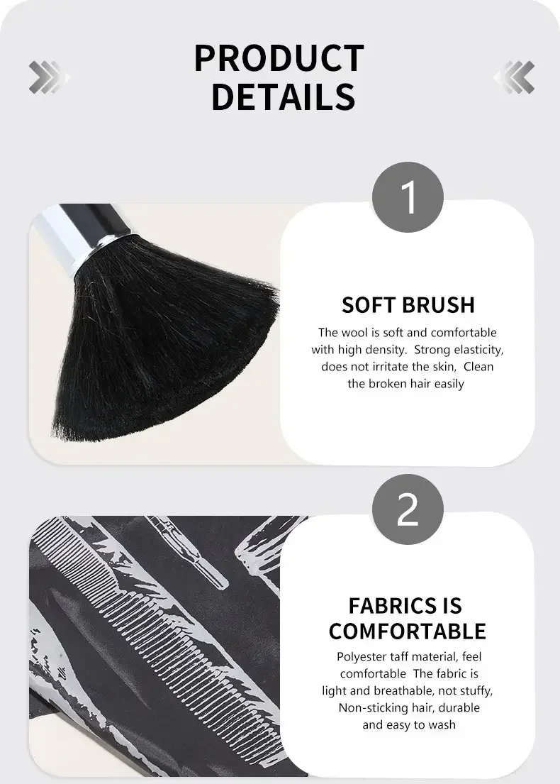 6 teile/satz Professionelle Wasserdichte Friseur Schal Lätzchen papier Set Nylon Friseur Salon Barber shop haar-styling werkzeuge – Detail 7