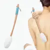Back Lotion Applicator with Replaceable Cotton Pads Even Coverage Applicator with Curved Handle Back Feet Cleaning Bath Scrubber 2
