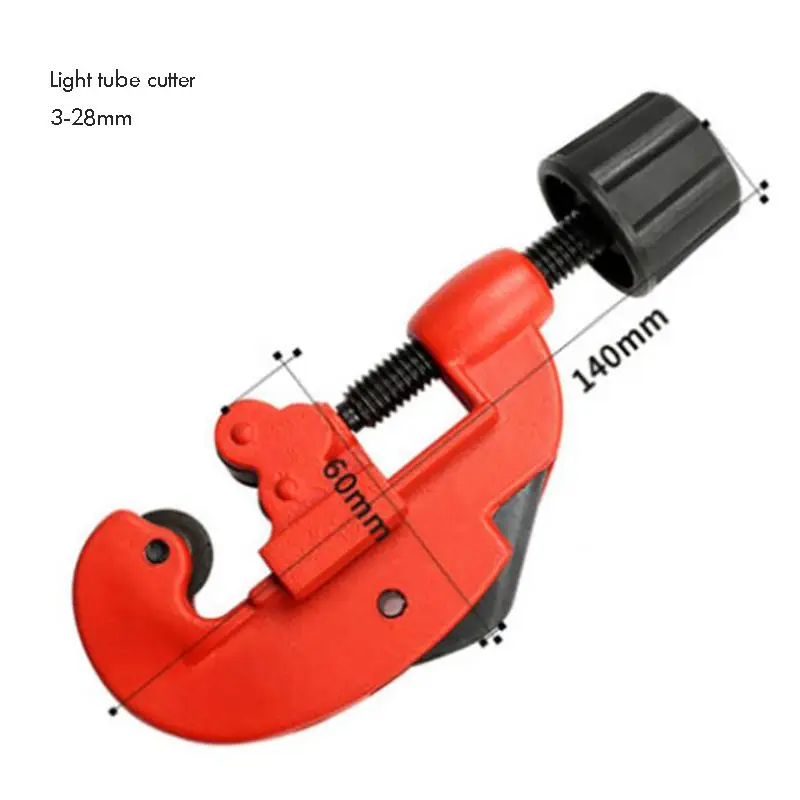 

Heavy Duty Screw Feed Tubing Cutter, 3-28mm Tube Cutter Portable Brass Tube Cutter for Pipe Copper PVC Thin Stainless Steel Tube
