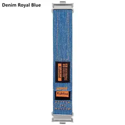 Denim Velcro Nylon Adjustable Strap Bracelet - Band 10Pro - 9Pro - 8Pro (Denim Royal Blue)