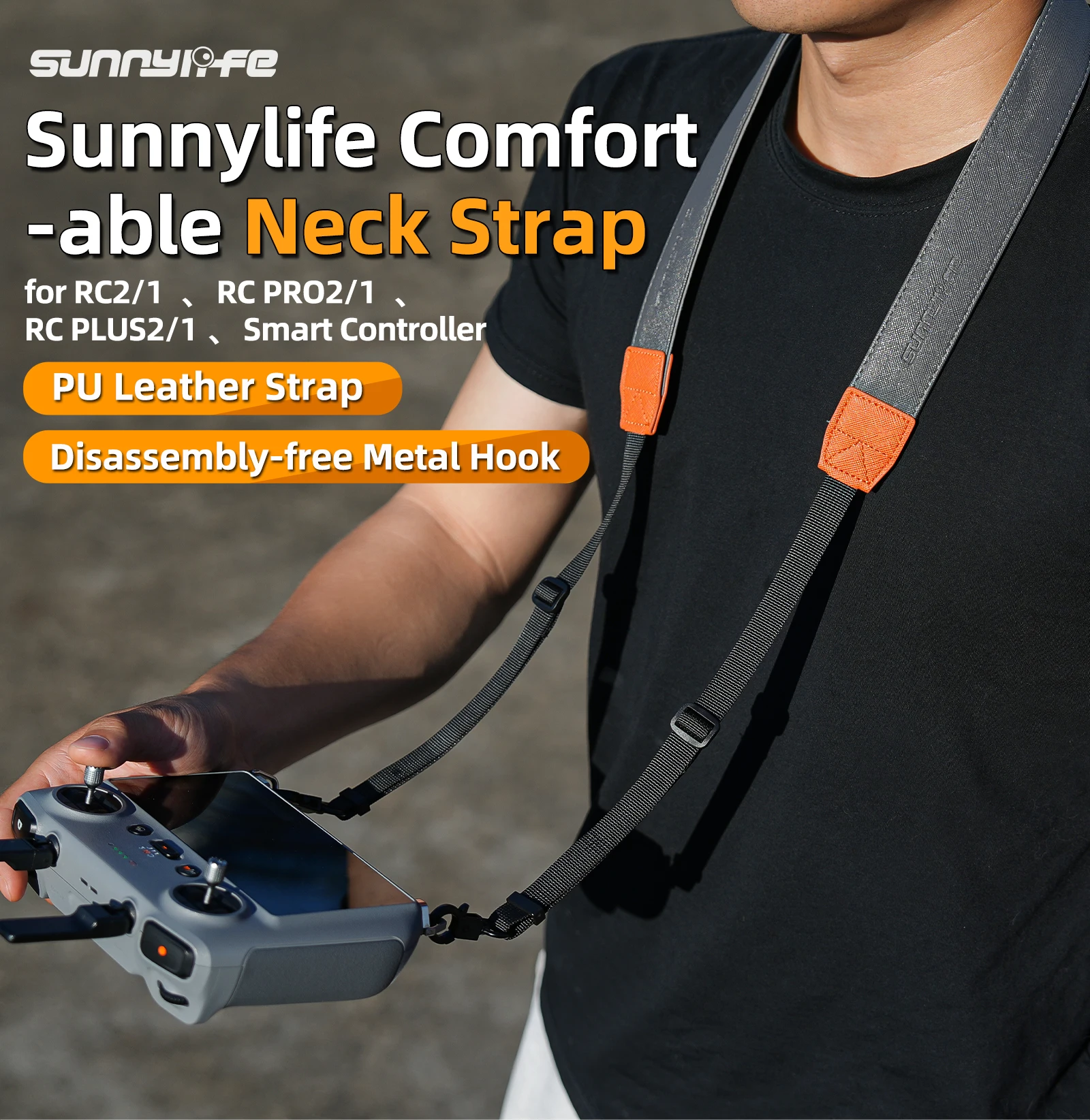 Fernbedienung Lanyard NeckStrap für DJI/RC/RC 2/RC PRO/RC PRO 2/RC PLUS/RC PLUS 2 DJI Mini 4 Pro Air 3S Drohnenzubehör – Detail 1