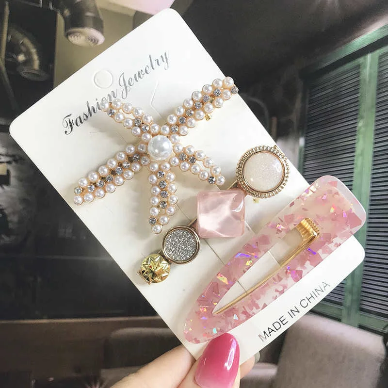 Mode Haar Pins Seite Clip Set Süße Acryl Waterdrop Haarspangen Für Frauen Mädchen Koreanische Geometrische Haar Zubehör Schmuck – Detail 10