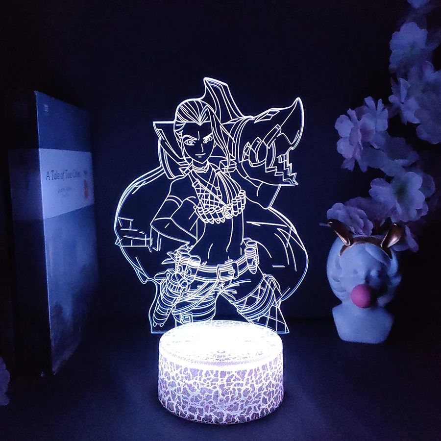 

LOL персонаж Neeko Jinx оформление детской спальни крутой подарок на день рождения светодиодная игровая лампа Лига Легенд KDA Akali