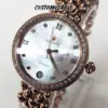 Women's Watch 32.5MM MIYOTA 8215 Automatic Watch Customizable Luxury Fashion Retro Diamond Bezel Dial Hollowed Bottom Date at 6 6