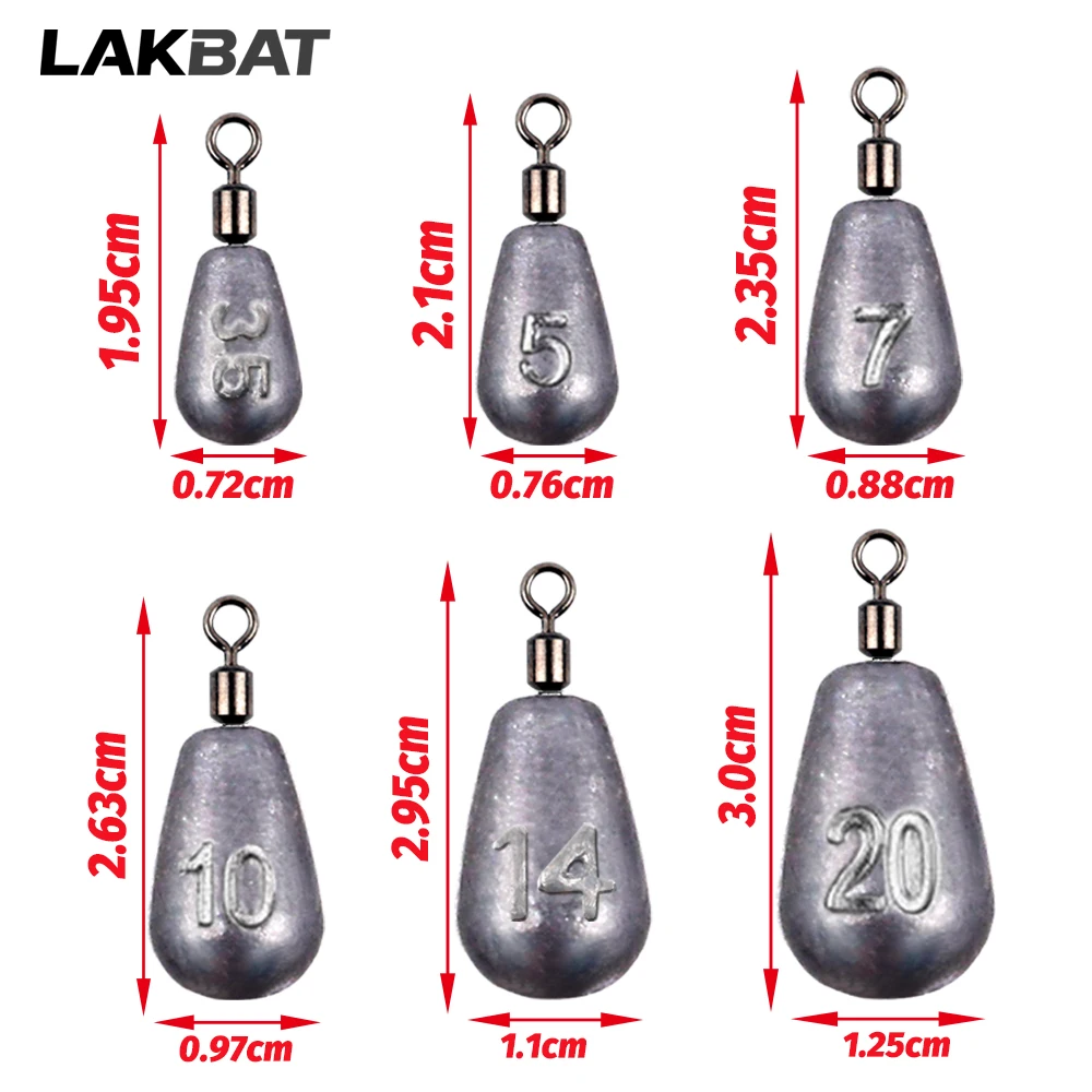 낚시용 추 10개 세트 3.5g 5g 7g 10g 14g 20g 튜브형 총알형 퀵 로드 지그 헤드 캐스팅 메탈 태클 키트 낚시 도구 플럼 펜던트