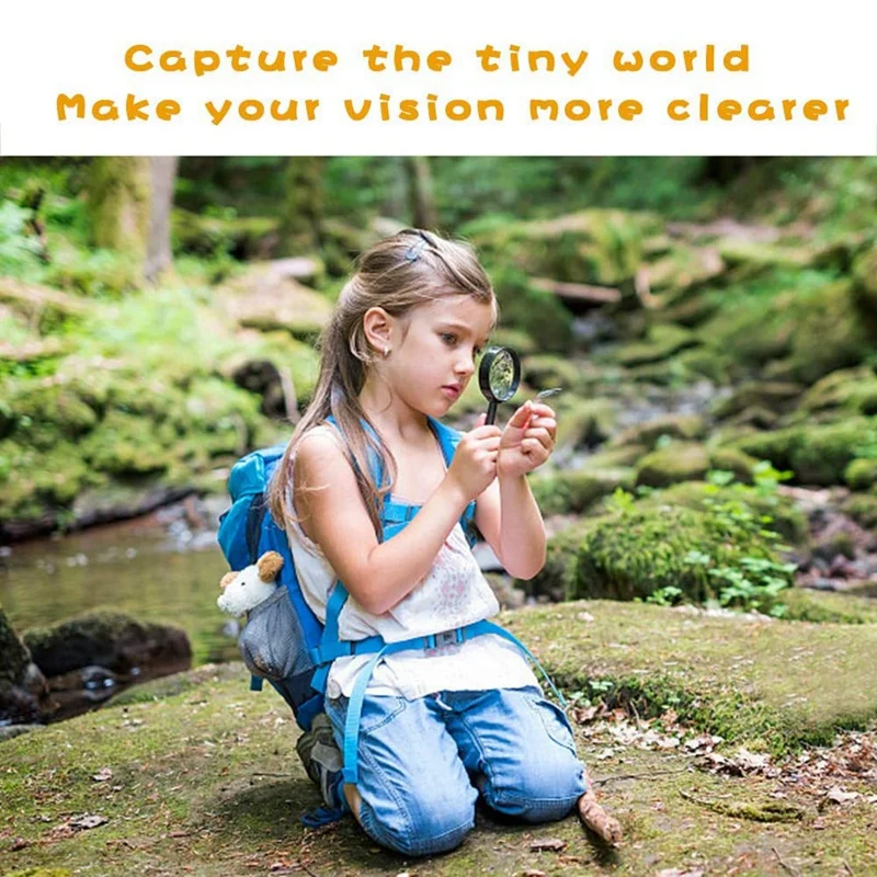 Magnifying Glass 8 Pcs Kids Plastic Handheld Mini Portable Magnifier Toys For Explorer