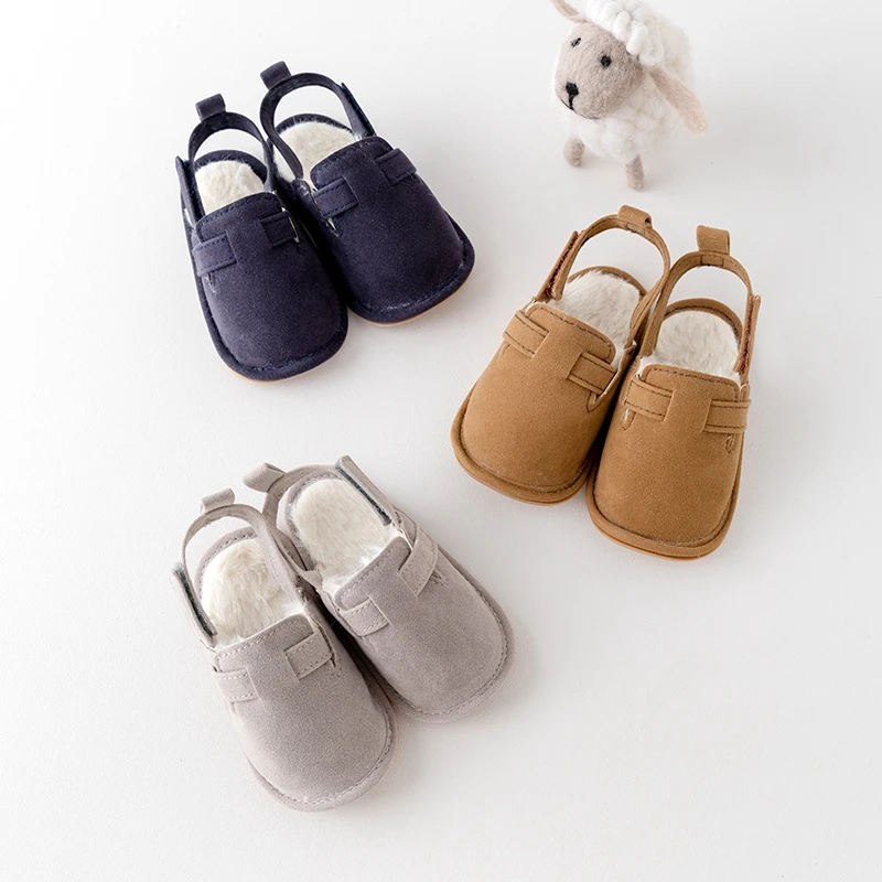 

Suefunskry Infant Baby Girls Boys Slippers Fleece Anti-Slip Soft Sole Indoor Winter Shoes Toddler Prewalker First Walkers Shoes