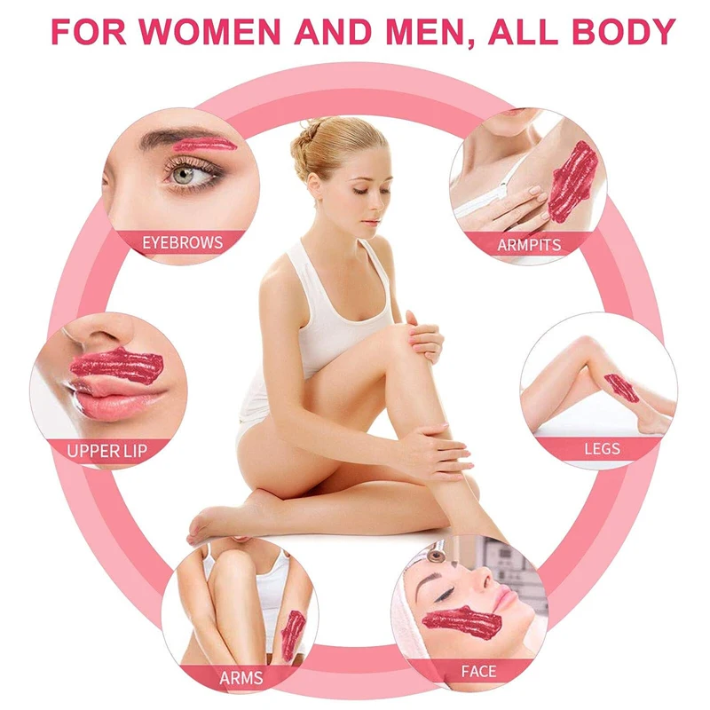 Hot Wax Hair Removal Depilatory Waxing Wax Beads 200g-400g/Bottled for Heater Painless for Body Hairs Removal Beans