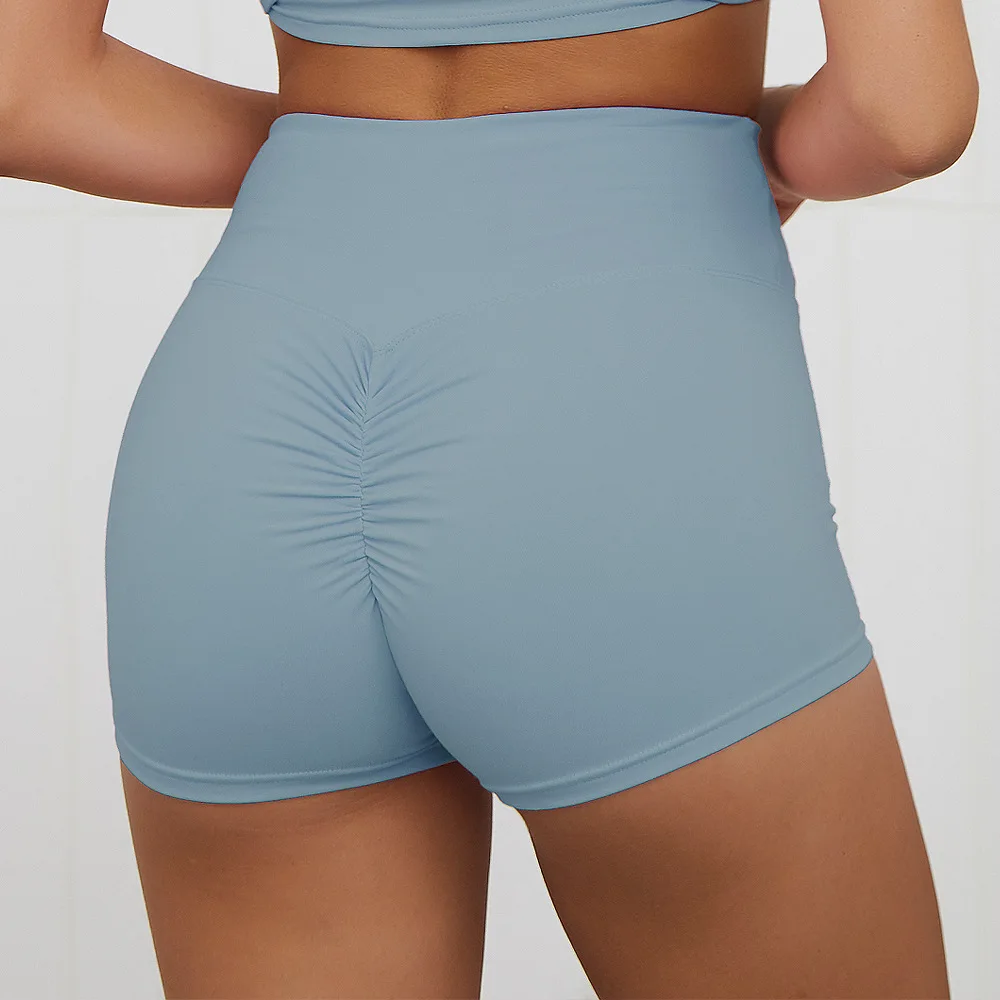 Sports gym shorts ladies fitness clothes fitness sportswear tight high waist shorts leggings suitable for squat sportswear short pants
