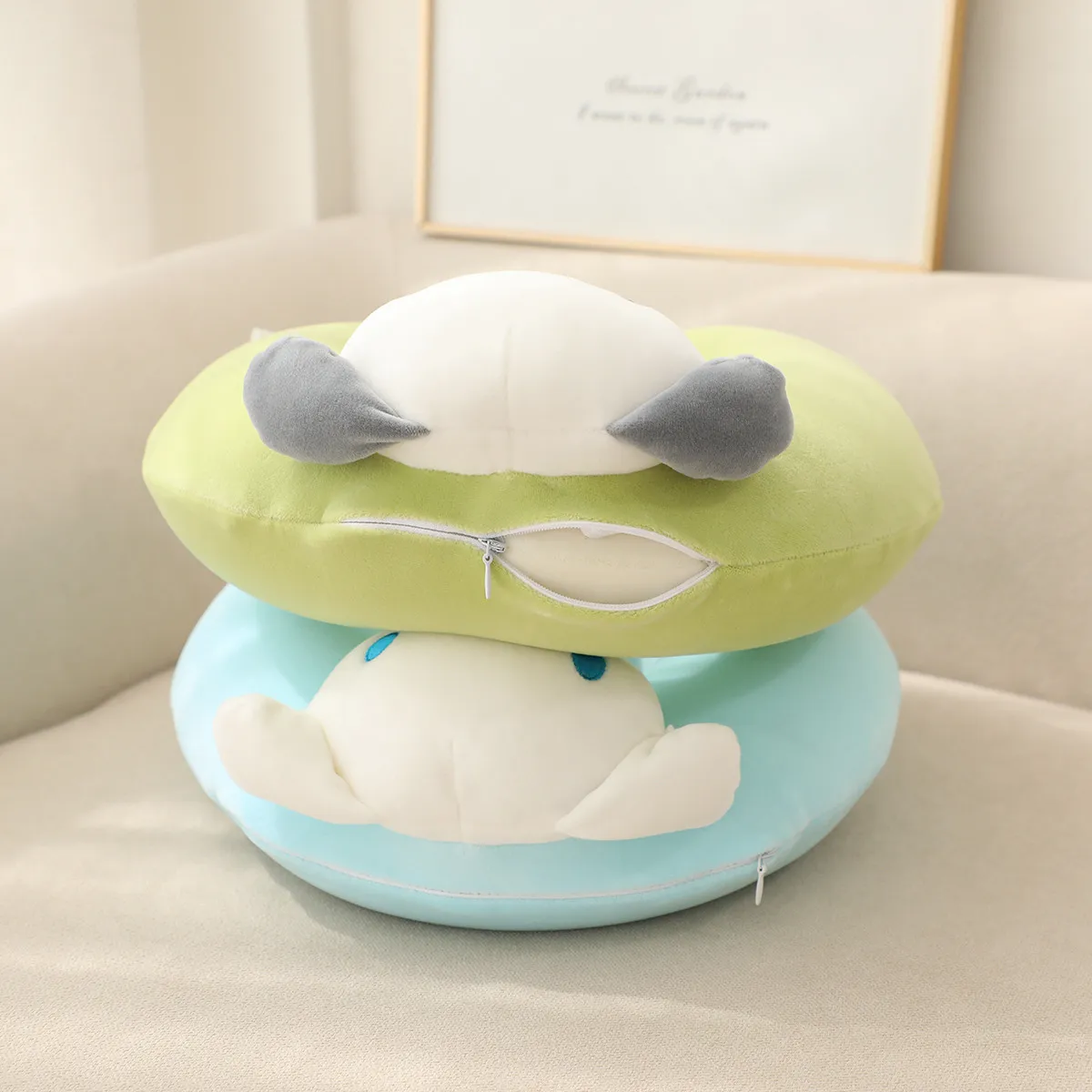 Sanrio Cartoon Anime My Melody Kuromi Memory Cotton U Shaped Pillow Cute Pochacco Cinnamoroll Plush Pillow Gifts 3