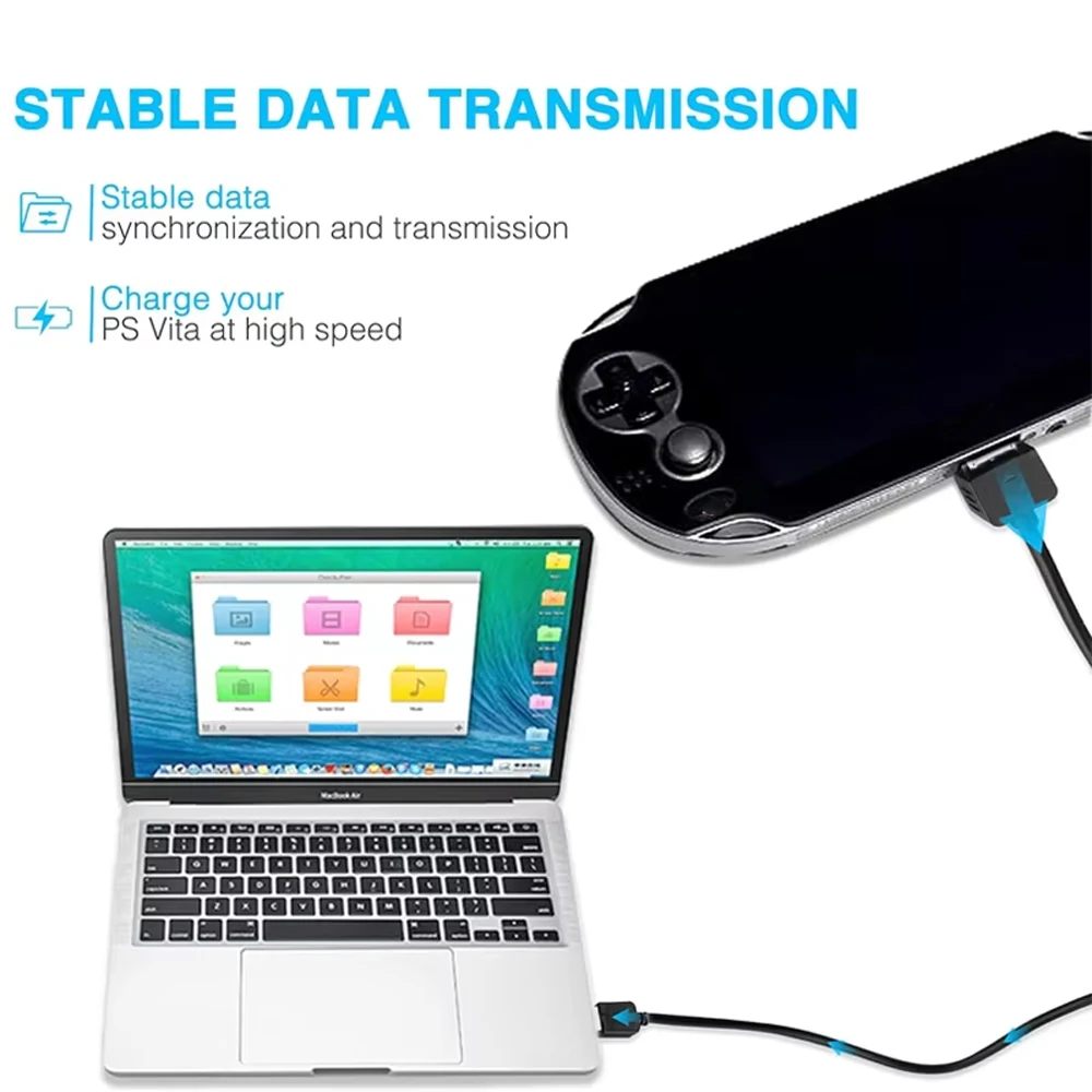 Enhanced USB Charging Cable with Data Transfer for Sony PS Vita Consoles