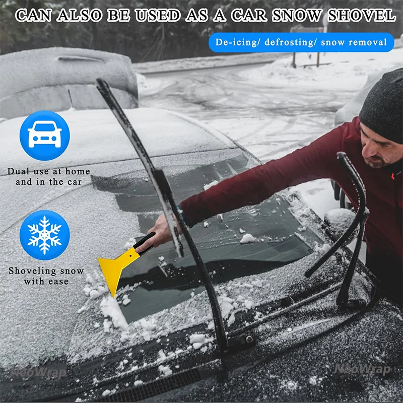 Car Windscreen Snow Shovel Scraper Scratch-free Thicker Cleaning Snow Frost Ice Removal Tool Glass Cleaning Wash Defroster