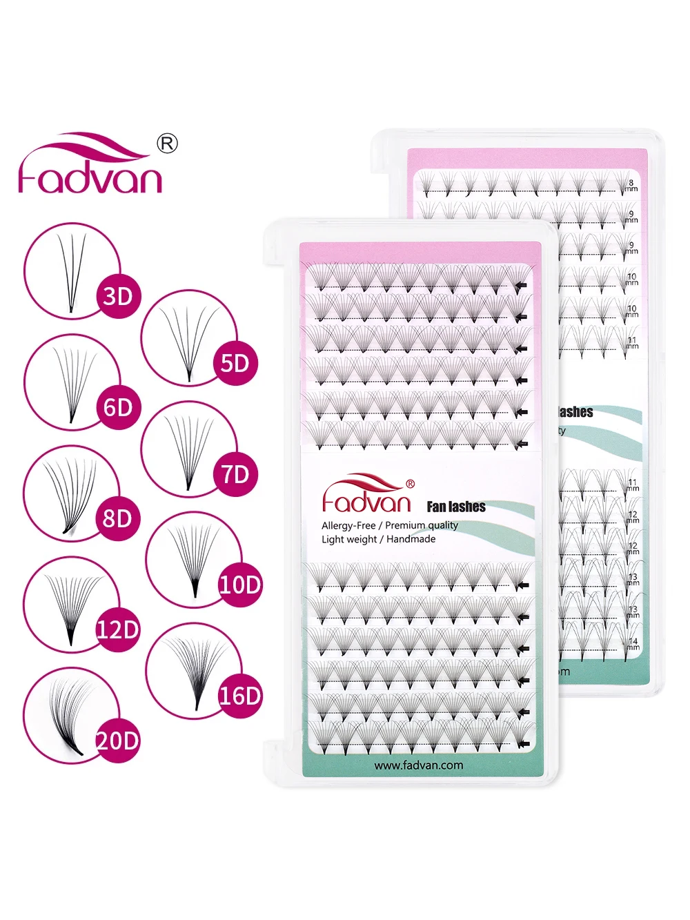 FADVAN Premade Fan 3D/5D/6D/8D/10D/12D/16D/20D/30D Eyelash Extensions Natural Soft Russian Volume Lashes Individual Lash Extensi eyelash extension eyelash extensions eyelash extension lashes fake eyelashes false eyelashes