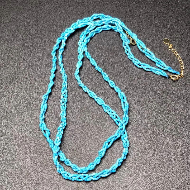 

Natural American Turquoise Necklace Reiki Gemstone Fashion Jewelry Fengshui Women Healing Lucky Energy Gift 1pcs