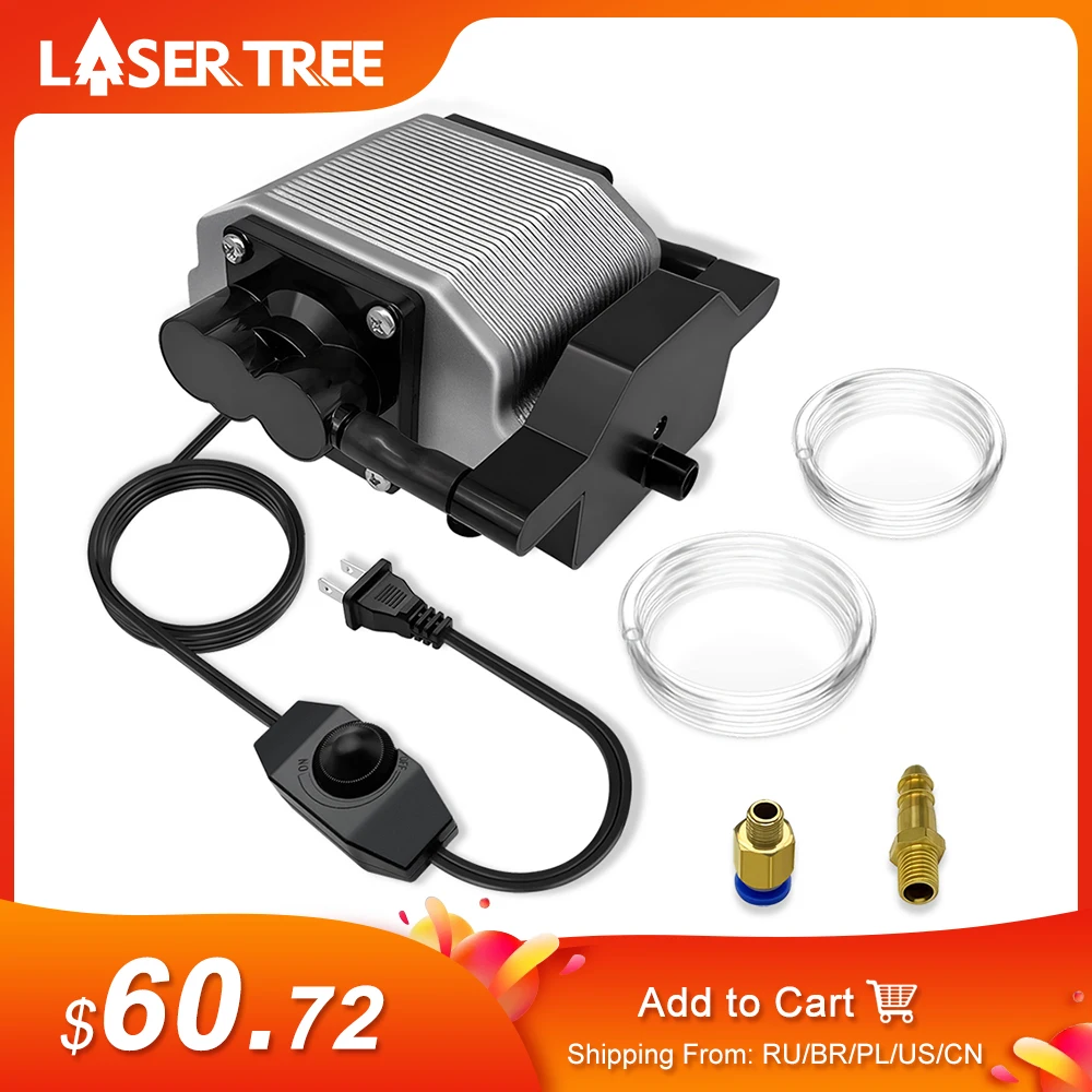 Imagem do produto LASER TREE Air Assist Compressor AC 110V/220V Laser Air Assist Bomba para Laser Cortador e Gravador Ajustável 10-30 L/Min na loja AliExpress
