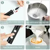 3 In 1 Electric Milk Frother Rechargeable Milk Foam Maker Handheld Foamer High Speeds Milk Frother Drink Mixer Coffee 5