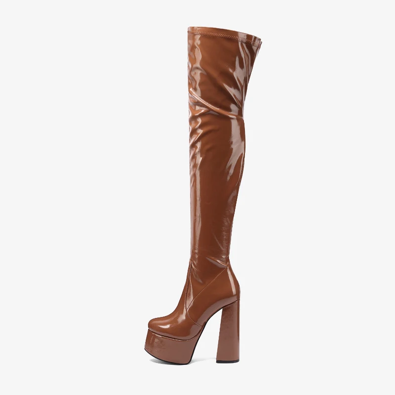

Arden Furtado 2022 spring autumn boots Women Pointed Toe Stilettos Heels over the knee boots fashion pink boots large size 41 42