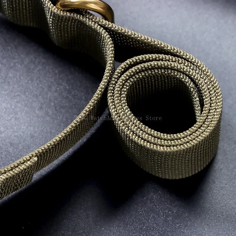 Gold Buckle Nylon High-Density Woven Watch Strap - Durable Sport Wristband