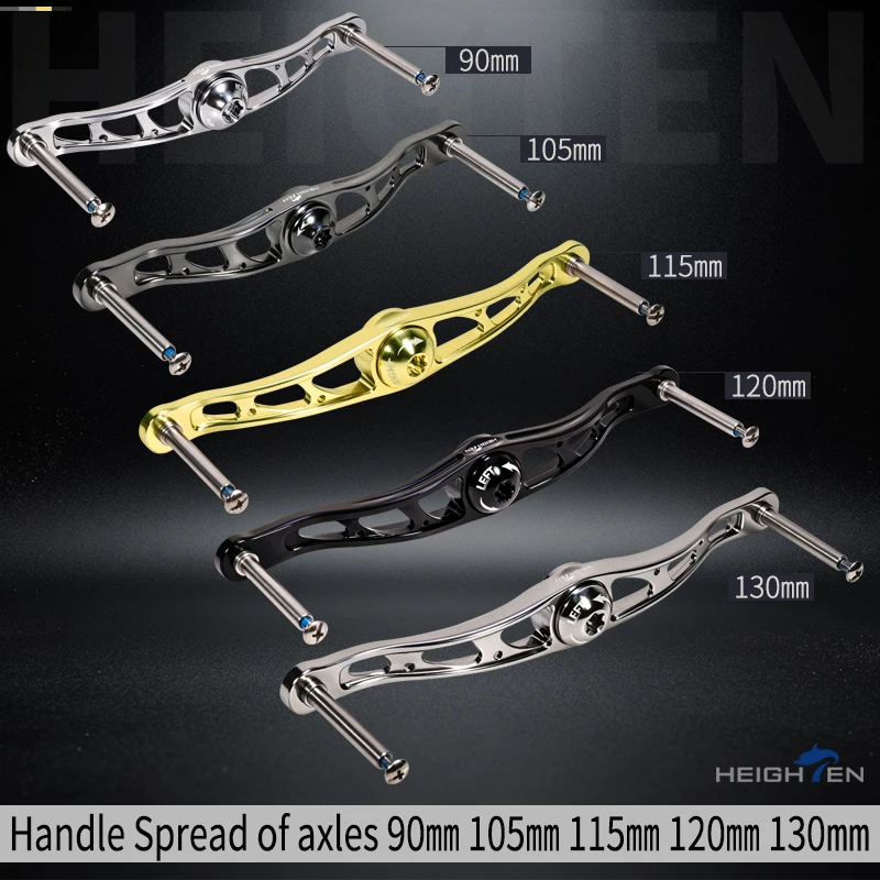 HEIGHTEN 115mm/130mm Baitcasting-Rollenhebel ohne Knopf für Shimano & Daiwa Abu Bait Rollen