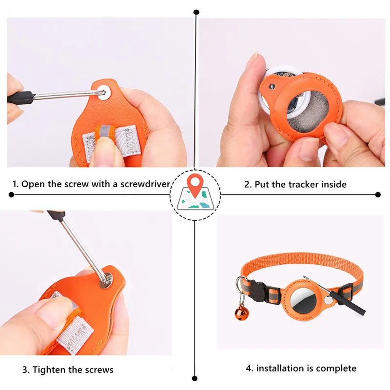 Title 5, For Apple Airtag Case Cat Collar Reflective Col...
