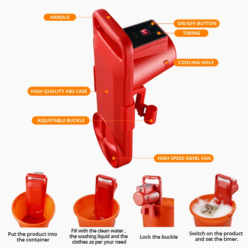 أحدث غسالة محمولة دوران شامل توقيت رقمي للسفر جهاز...