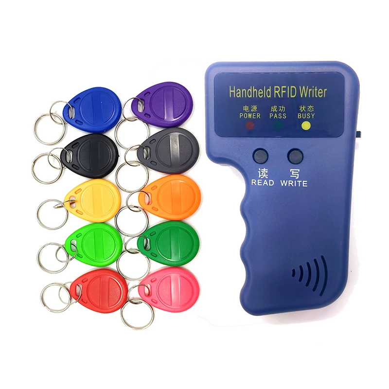 RFID Copier Writer Handheld 125KHz EM4100 TK4100 Duplicator Programmer Reader Rewritable T5577 EM4305 Keyfobs Tags Cards