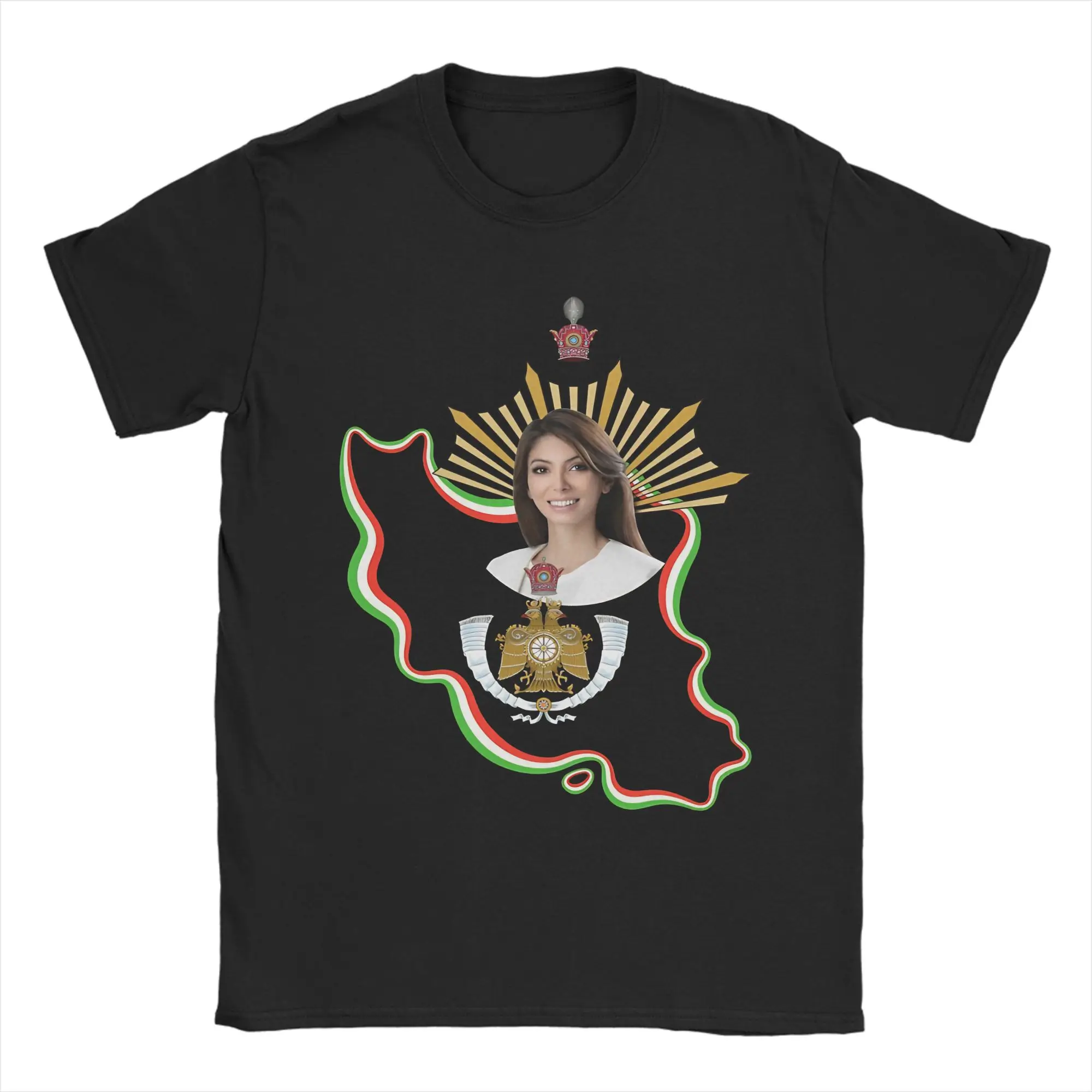 Noor Pahlavi Kronprinzessin von Iran T-Shirt Herren Streetwear T-Shirts Sommer O-Ausschnitt Harajuku Tees Lose Übergrößen-Kleidung