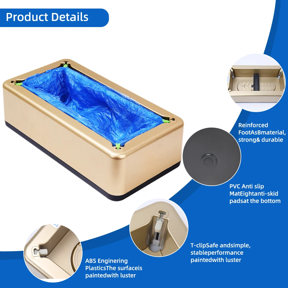 Automatic Shoe Cover Machine with 200 Disposable Shoe Covers Cover Dispenser for Home & Office Disposable Non-slip indoors