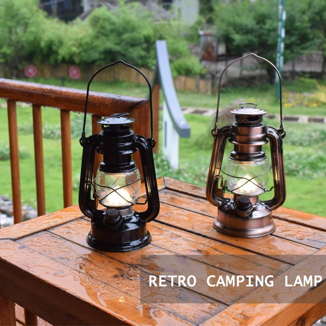 Lampe d'ambiance LED aste portable rétro, lampe à huile extérieure,  lanterne de camping, adaptée pour la pêche, la fête, la confrontation, la  lumière de tente - AliExpress