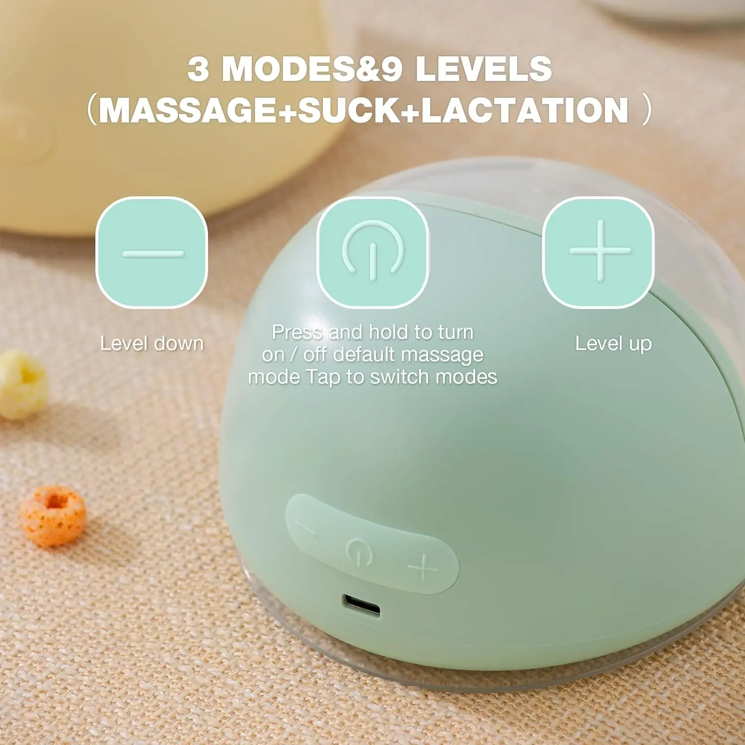 Electric Breast Milk Pump Handsfree BPA Free Anti-back Flow LowNoise Powerful Suction Milk Puller Wearable Breast Milk Extractor 4