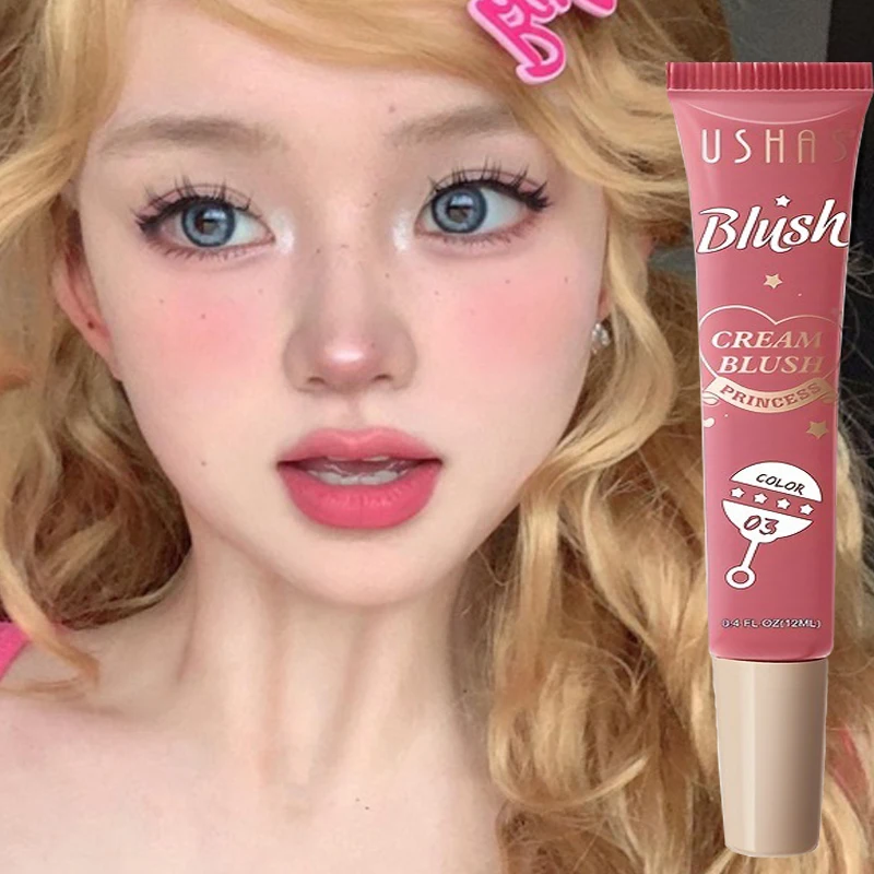 

3-in-1 Face Liquid Blusher Natural Cream Cheek Eye Tint Peach Makeup Multi-use Stick Contour Brighten Cosmetic