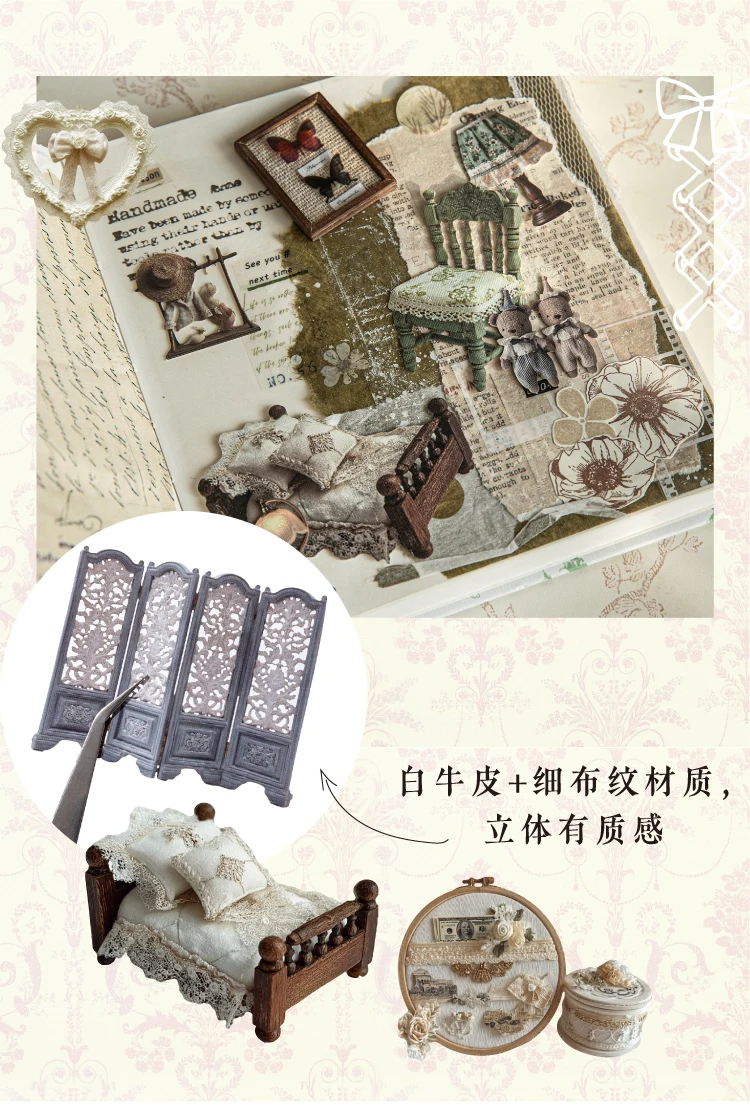 15 teile/paket Rokoko Zimmer Aufkleber Scrapbooking Materialien DIY Junk Journal Collage Collage sprache Dekor Aufkleber – Detail 15