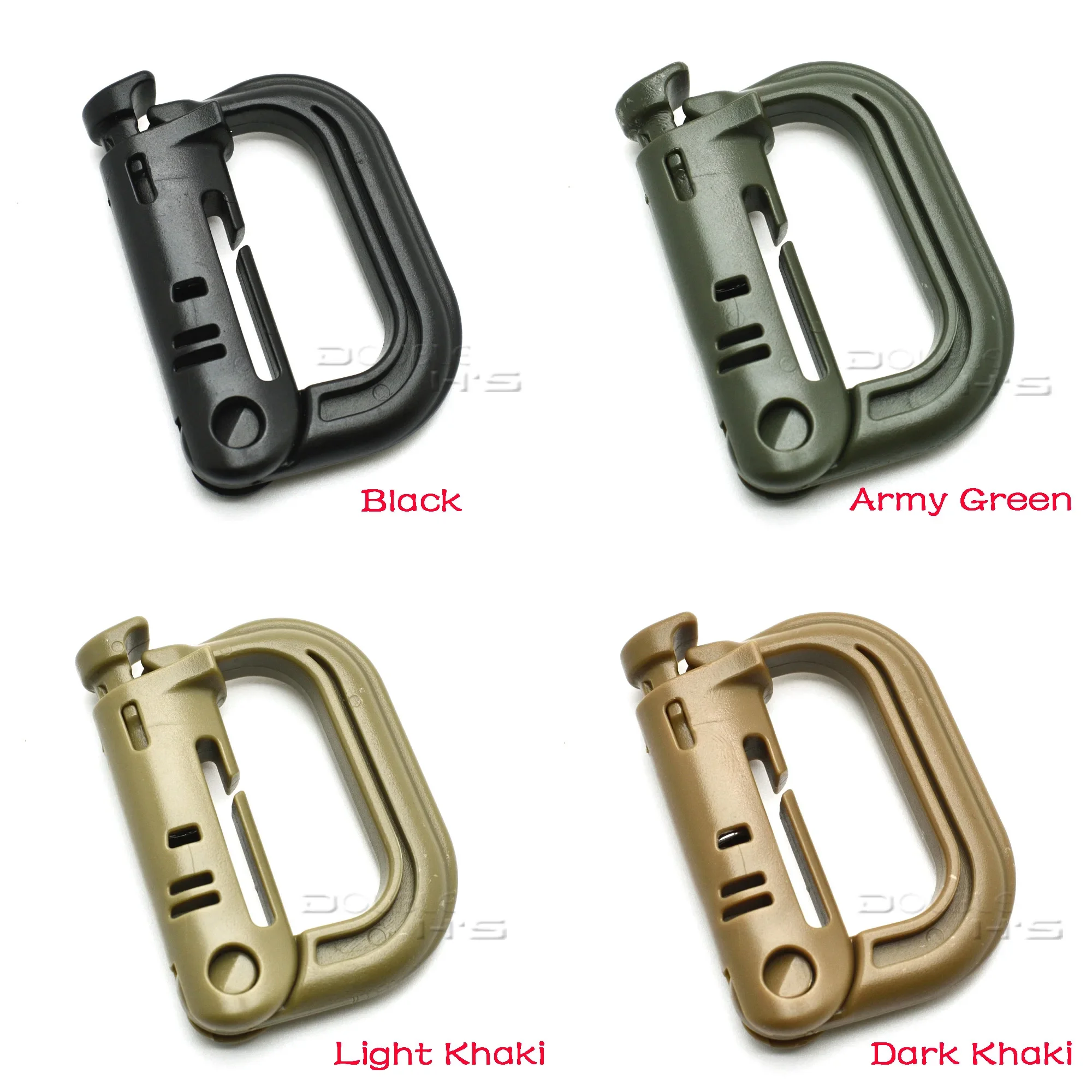 1Pc Plastic Grillo Moschettone D-Ring Clip Molle Fettuccia Zaino Fibbia Snap Lock Grimlock Multi Outdoor Escursionismo Campeggio Gear