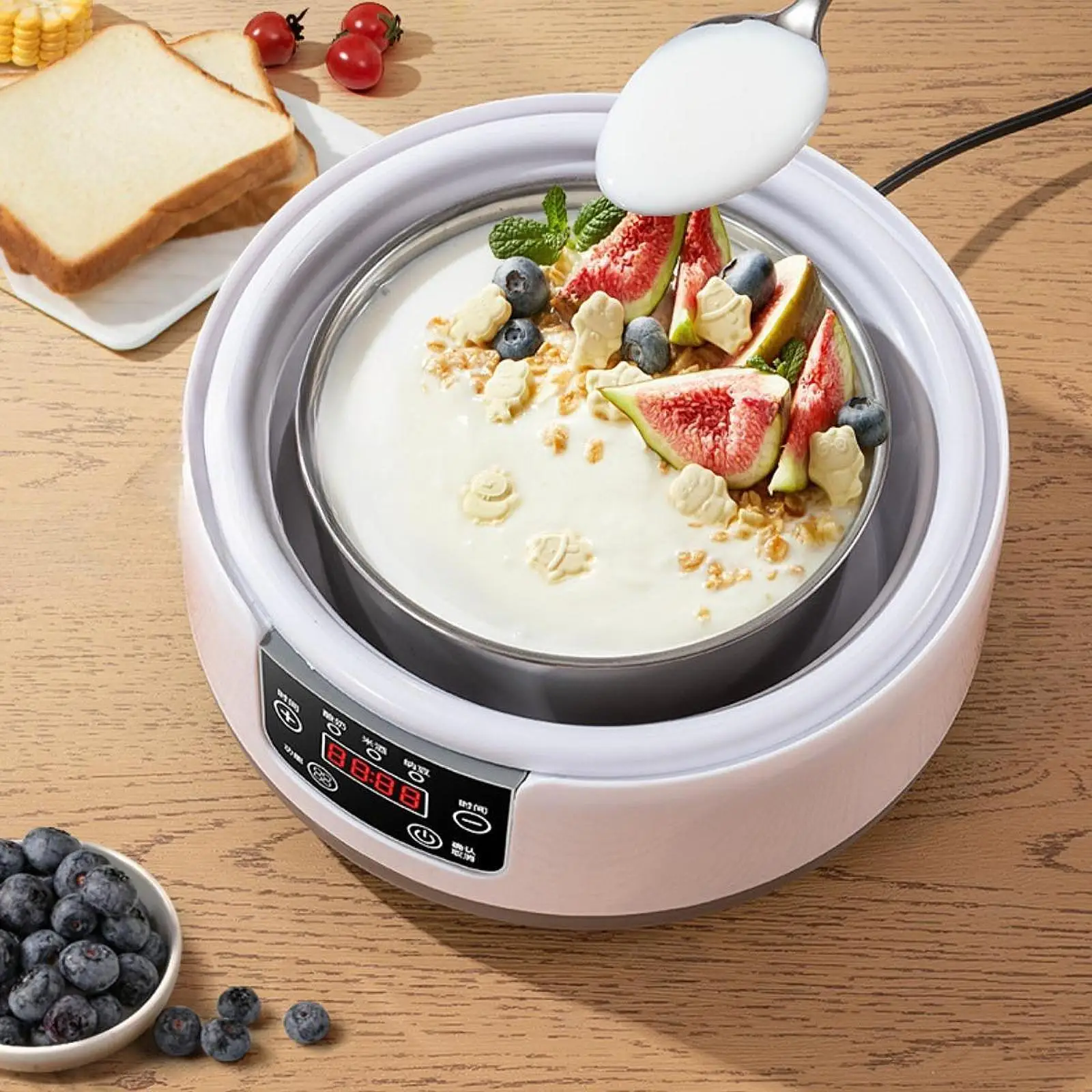 1.2L Automatic Yogurt Maker Machine Constant Temperature Control Low Noise Natto Maker DIY Yogurt Tool 304 Stainless Steel Liner 3
