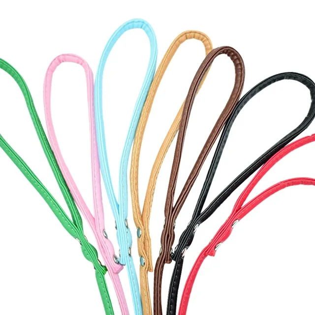 New Dog Leash PU Leather Pets Dog Leash Rope Solid Running Buldog Belt Puppy Cat Dog Harness Lead Leashes for Small Dogs 3