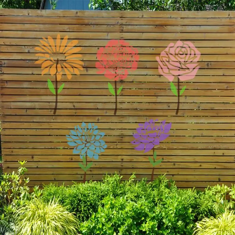Large Stencils Reusable Large Stencils for Painting Reusable Decorative Floral Templates for Wall Wood Art Crafts Outdoors